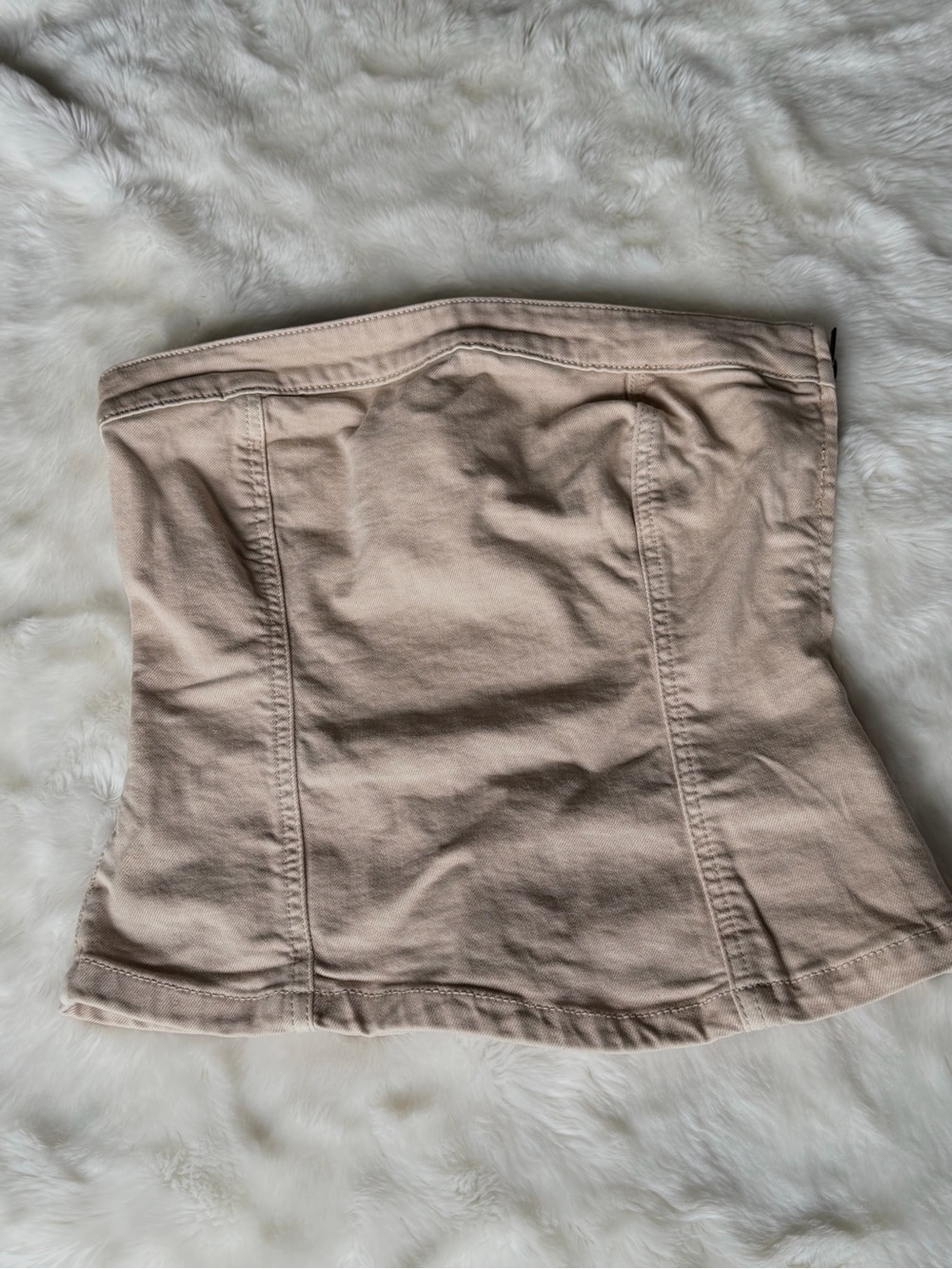BNWT Mango Denim Strapless Top